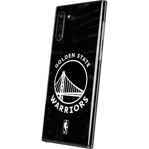NBA Golden State Warriors Black Animal Print Galaxy Note 10 Skin